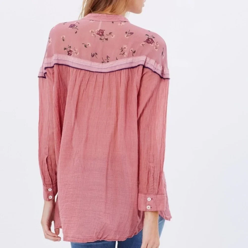 NWOT! FREE PEOPLE Hearts And Colors BLOUSE